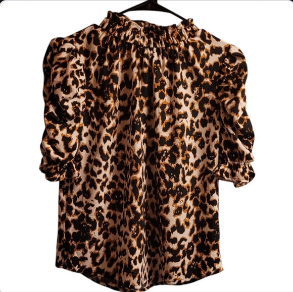 THML Leopard Print Top, New with Tags, Size Large - Picture 1 of 5